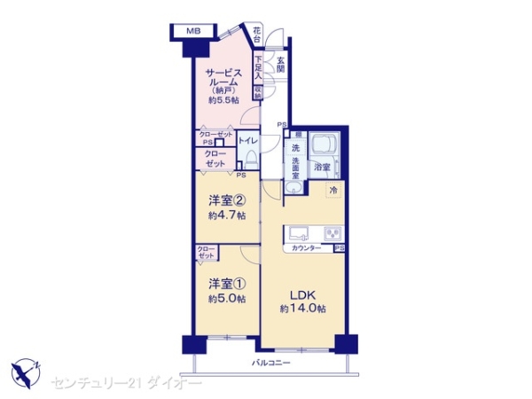 フェアロージュ葛西フルリフォ済の間取り画像