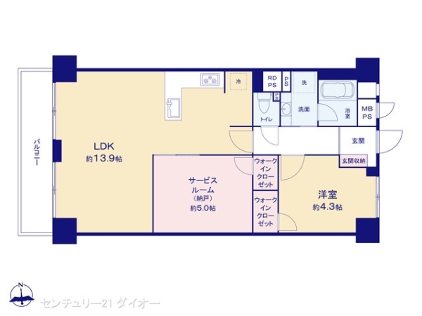 小島第２スカイハイツフルリフォの間取り画像