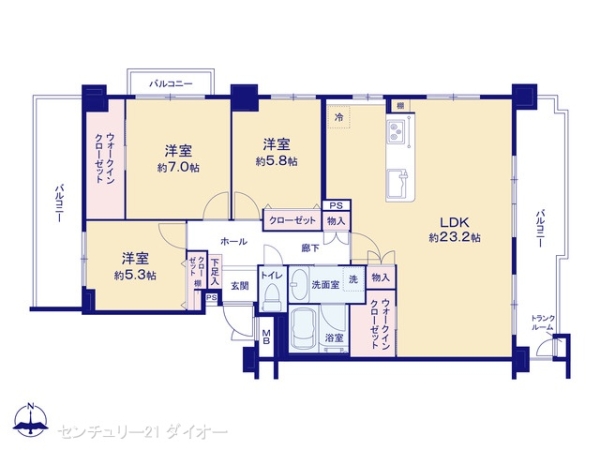 清新南ハイツ１２号棟フルリフォの間取り画像