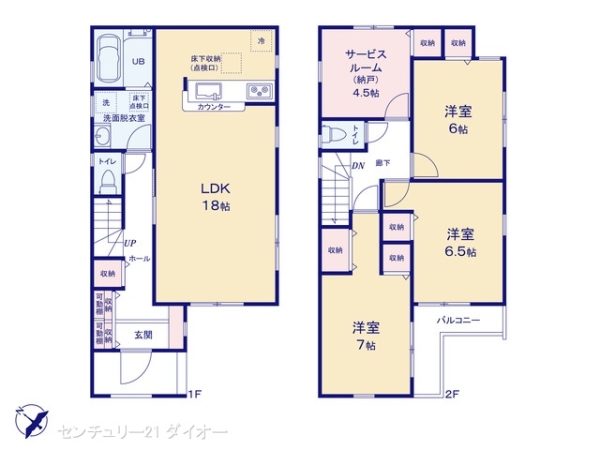 江戸川区江戸川1丁目の新築一戸建の間取り画像