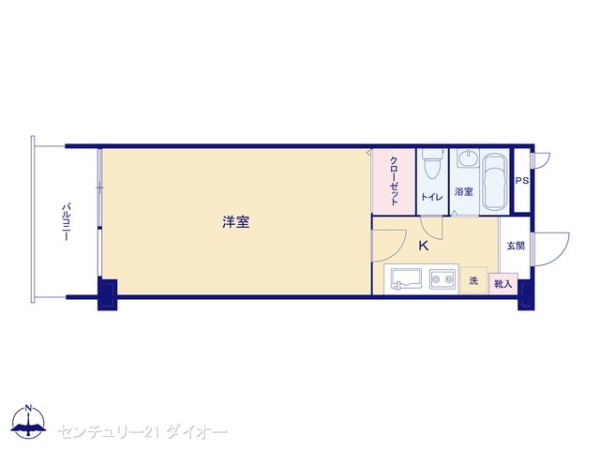 カーサ第２宇喜田３号棟の間取り画像