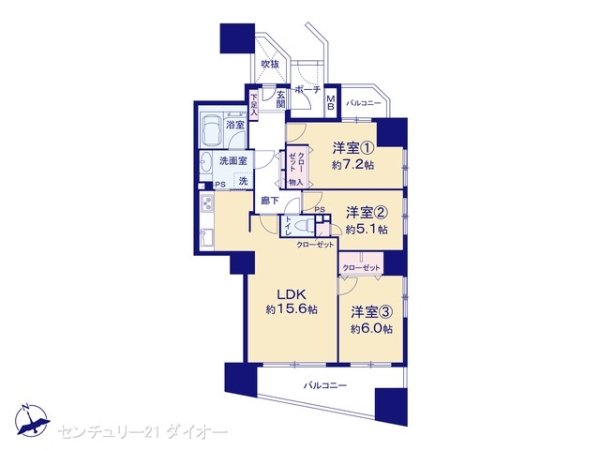 コスモ西葛西ロイヤルフォルムリフォ済の間取り画像