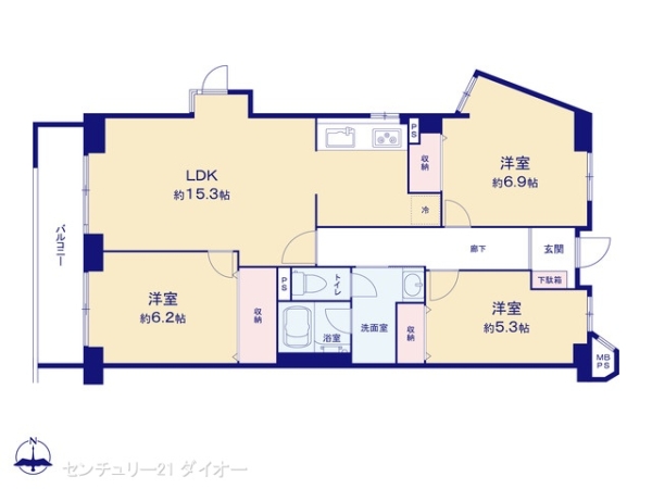 ガーデンプラザ船堀リフォ済の間取り画像