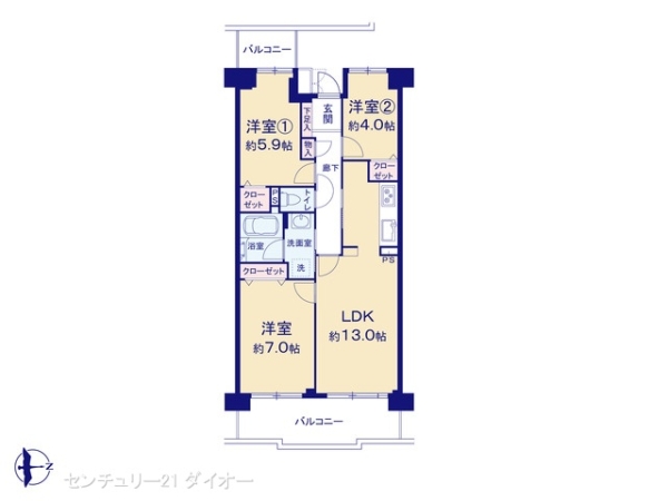リノア西葛西リフォ済の間取り画像