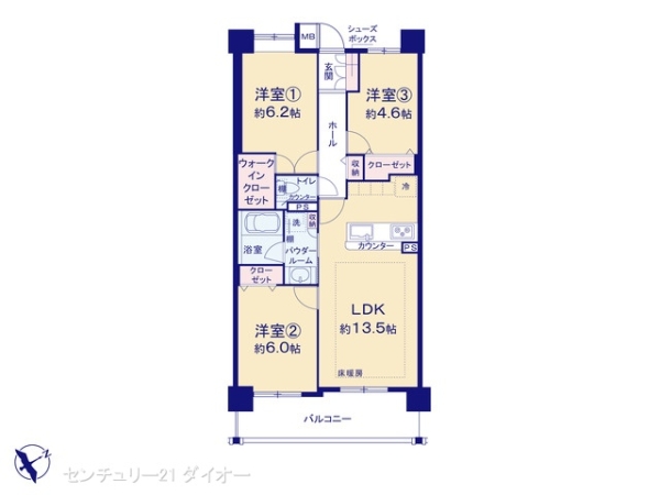 アデニウム船堀グランヴェールの間取り画像