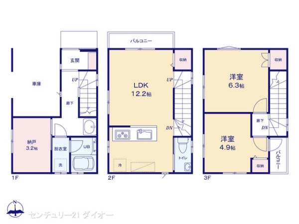 江戸川区南葛西6丁目新築の間取り画像