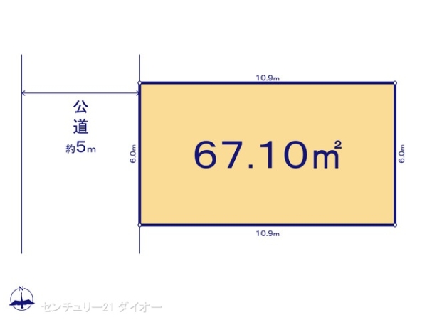 葛飾区西水元2丁目土地建築条件無しの間取り画像