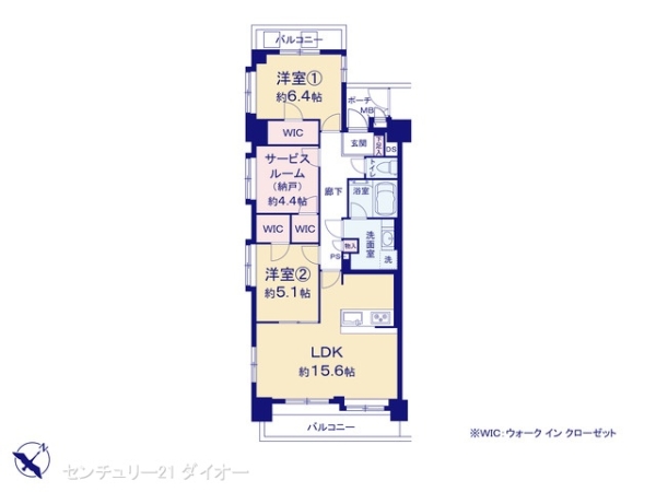 ライオンズマンション船堀駅前9Fフルリノの間取り画像
