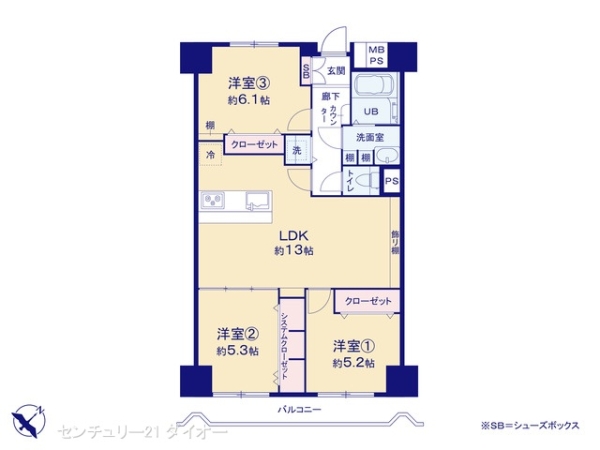 葛西パークサイドハイツの間取り画像