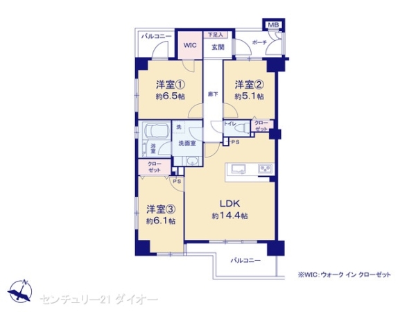 ミオカステーロ西小岩リノベ済ペット可の間取り画像