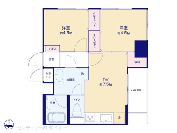 ライオンズマンション金町第３の間取り画像