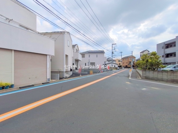 葛飾区西水元６丁目の新築一戸建の前面道路含む現地写真画像