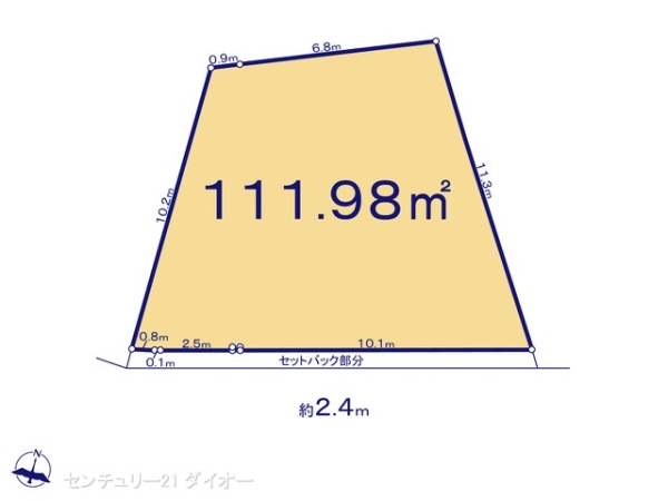 江戸川区大杉１丁目建築条件なしの間取り画像