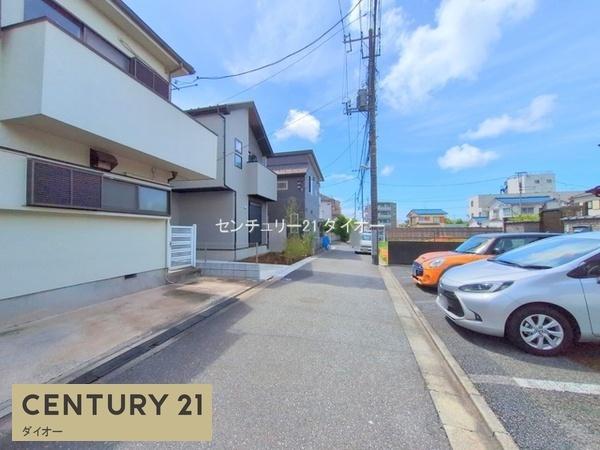 葛飾区柴又７丁目の新築一戸建の前面道路含む現地写真画像