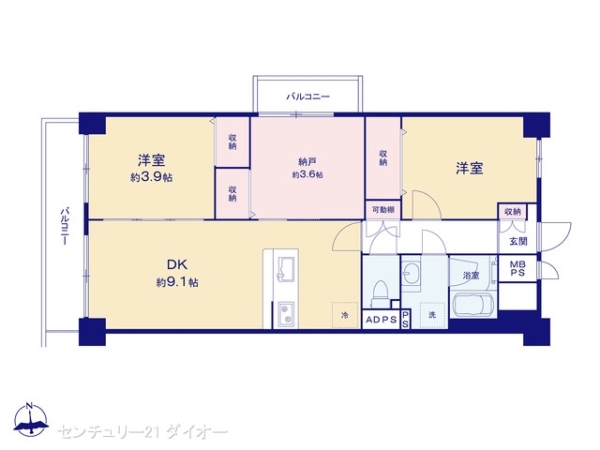 小島第2スカイハイツリフォ済の間取り画像