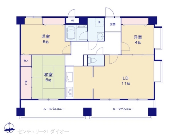 ライオンズマンションお花茶屋駅前通りの間取り画像