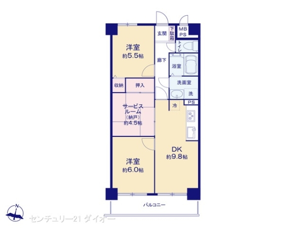 ライオンズマンション四つ木フルリフォの間取り画像
