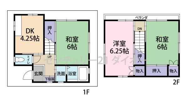 葛飾区鎌倉1丁目の中古一戸建の間取り画像