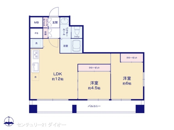 お花茶屋ダイヤモンドマンションの間取り画像