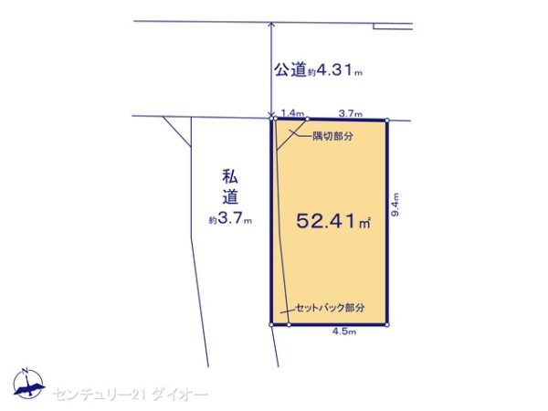 江戸川区平井6丁目の土地の間取り画像