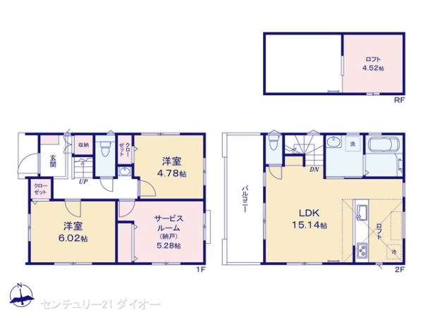 江戸川区東葛西1丁目の新築一戸建の間取り画像