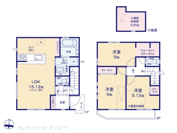 葛飾区西水元２丁目の新築一戸建の間取り画像