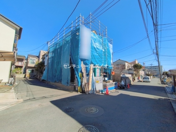 葛飾区西水元２丁目の新築一戸建の前面道路含む現地写真画像