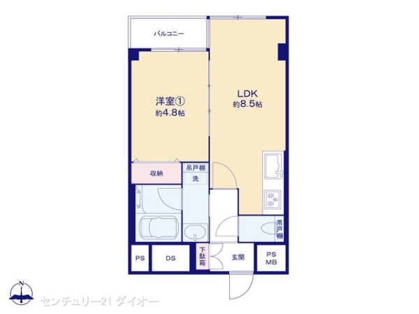お花茶屋ダイヤモンドマンションの間取り画像