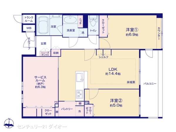 アルファコート中葛西の間取り画像