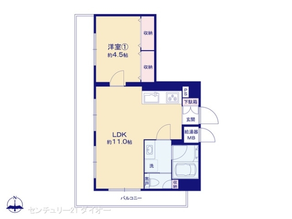 キャッスルマンションお花茶屋の間取り画像