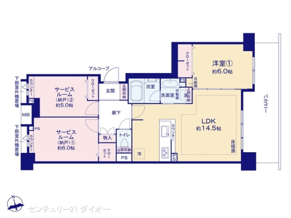コスモ江戸川クレドムールの間取り画像