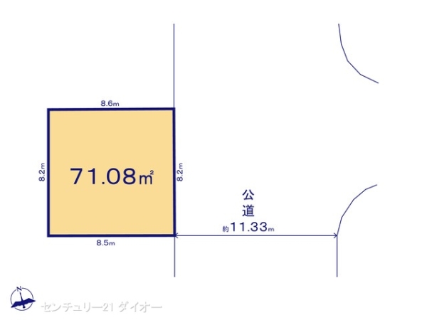 葛飾区お花茶屋2丁目の土地の間取り画像