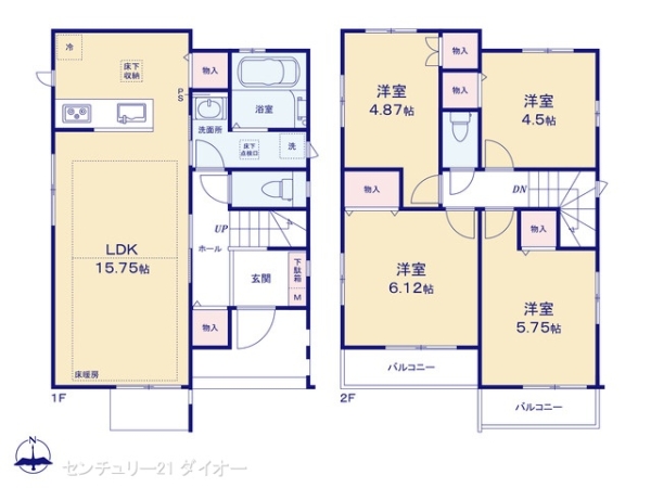江戸川区一之江7丁目A号棟の間取り画像