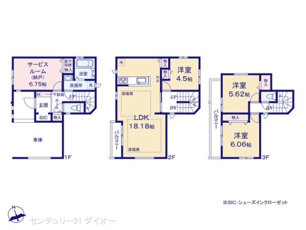江戸川区一之江7丁目の新築一戸建の間取り画像