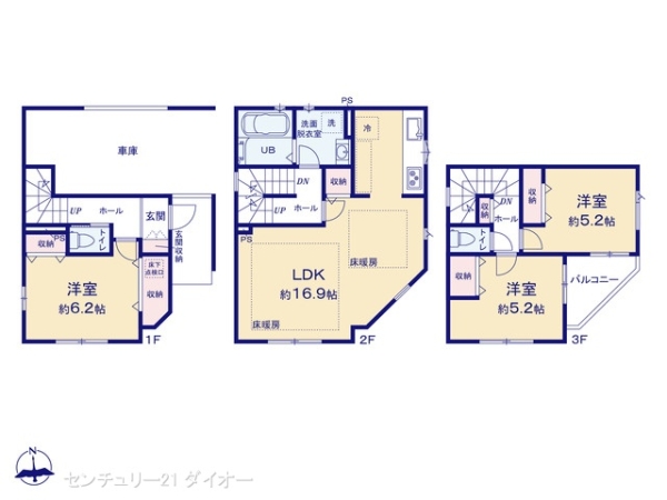 江戸川区松江1丁目の新築一戸建の間取り画像