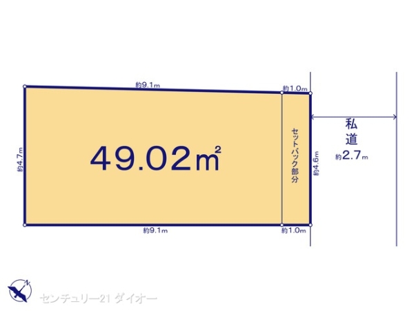 葛飾区金町2丁目の土地の間取り画像