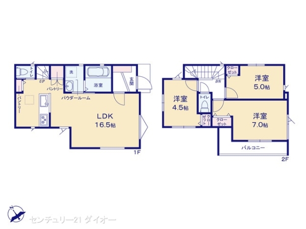 江戸川区春江町3丁目の新築一戸建の間取り画像