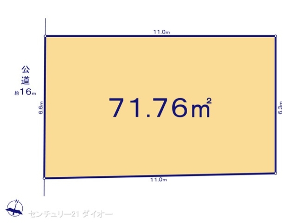 江戸川区鹿骨４丁目の土地の間取り画像