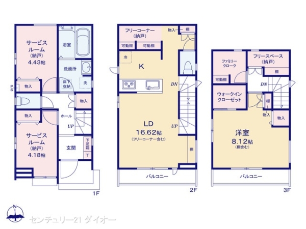 江戸川区北小岩３丁目の新築一戸建の間取り画像