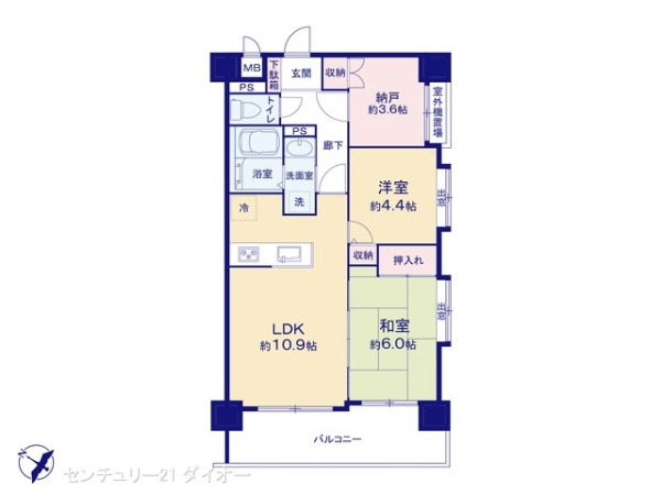 セザール第二堀切菖蒲園の間取り画像