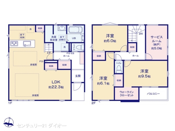 江戸川区東小岩５丁目2号棟の間取り画像
