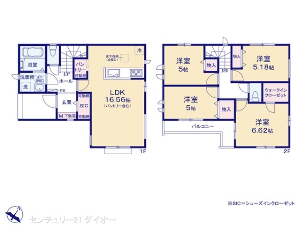 葛飾区細田4丁目C号棟の間取り画像