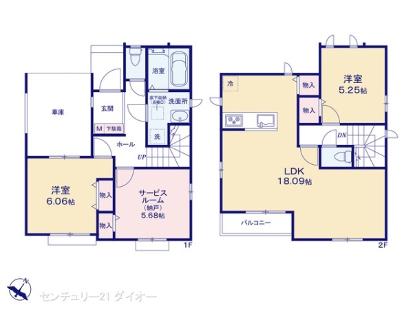 葛飾区細田4丁目B号棟の間取り画像