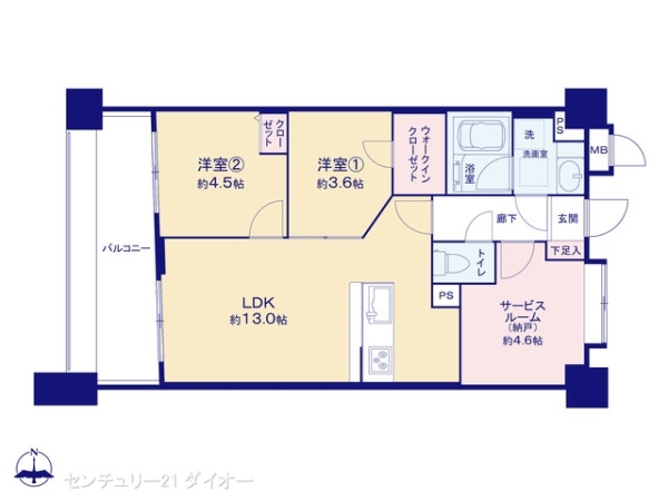 グランシティ葛西Ⅱの間取り画像