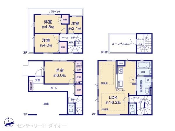 葛飾区金町5丁目の新築一戸建の間取り画像
