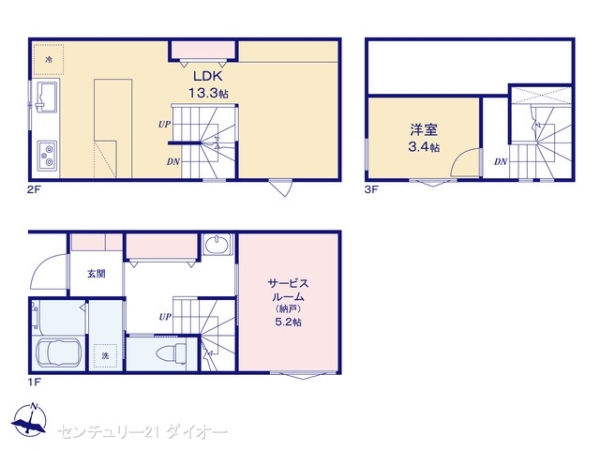葛飾区青戸5丁目の新築一戸建の間取り画像