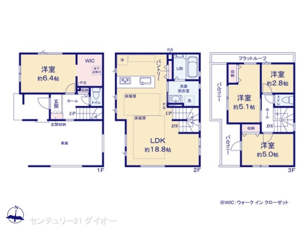 葛飾区鎌倉4丁目1号棟の間取り画像