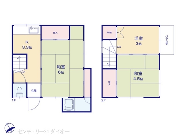 葛飾区東金町３丁目の中古一戸建の間取り画像