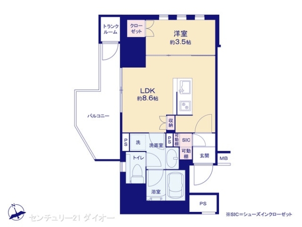 プレミスト金町の間取り画像