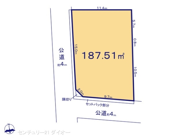 江戸川区西一之江3丁目1号地の間取り画像